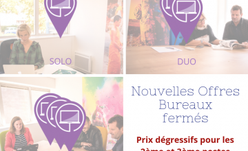 Offres bureaux fermés Bureaux fermés pour 1 à 3 personnes