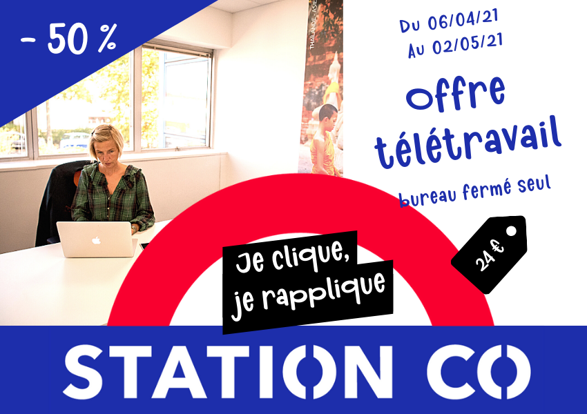 Offre confinement Télétravail en coworking Cesson Rennes sud